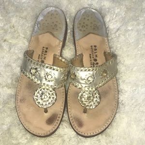 Palm Beach Sandals gold/platinum 7.5